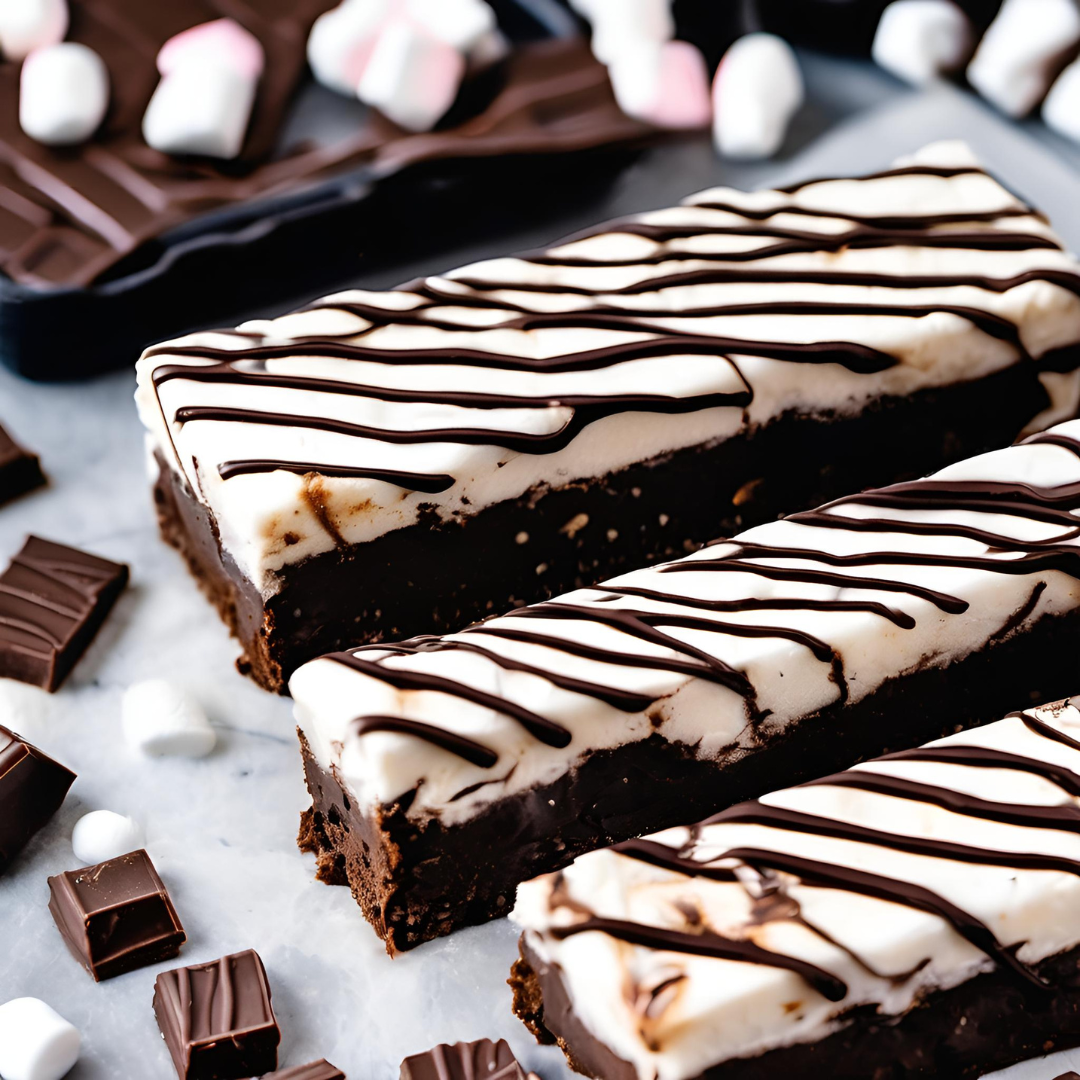 Frosted Marshmallow Brownie Bars