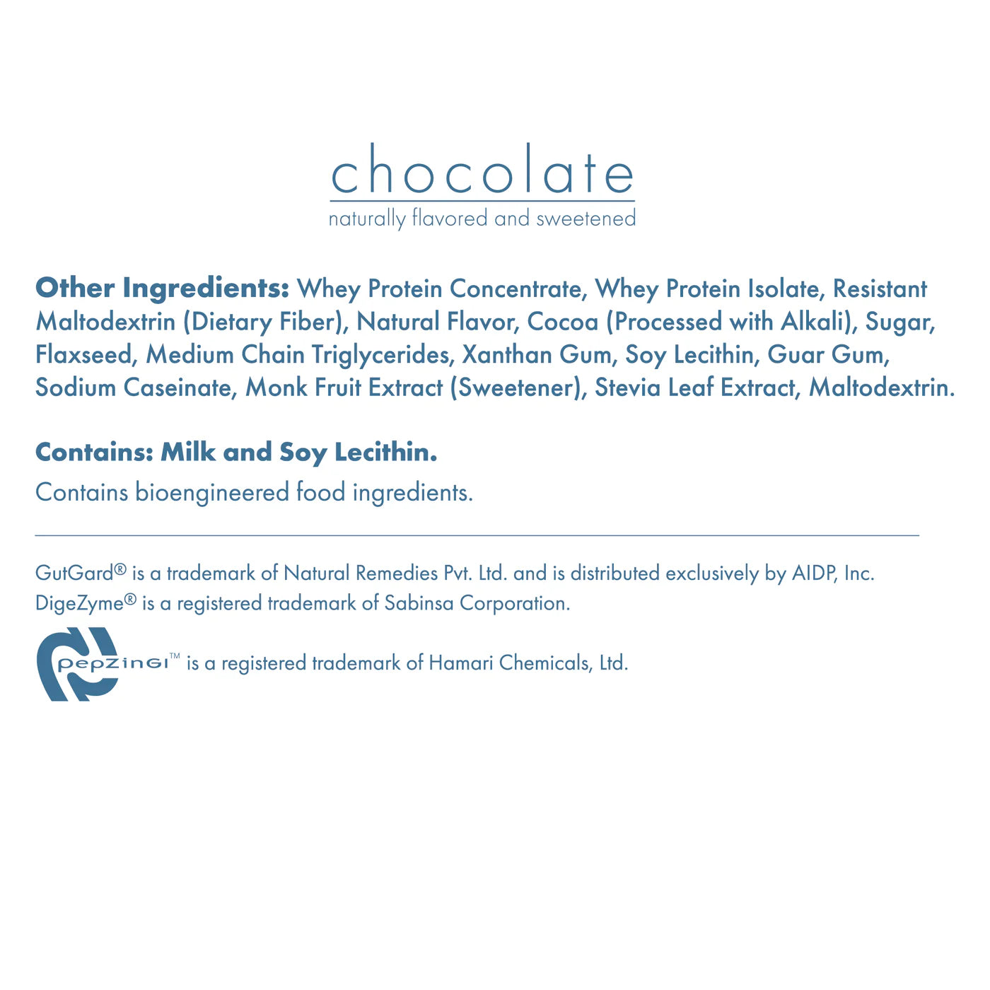 biocare shakes ingredients