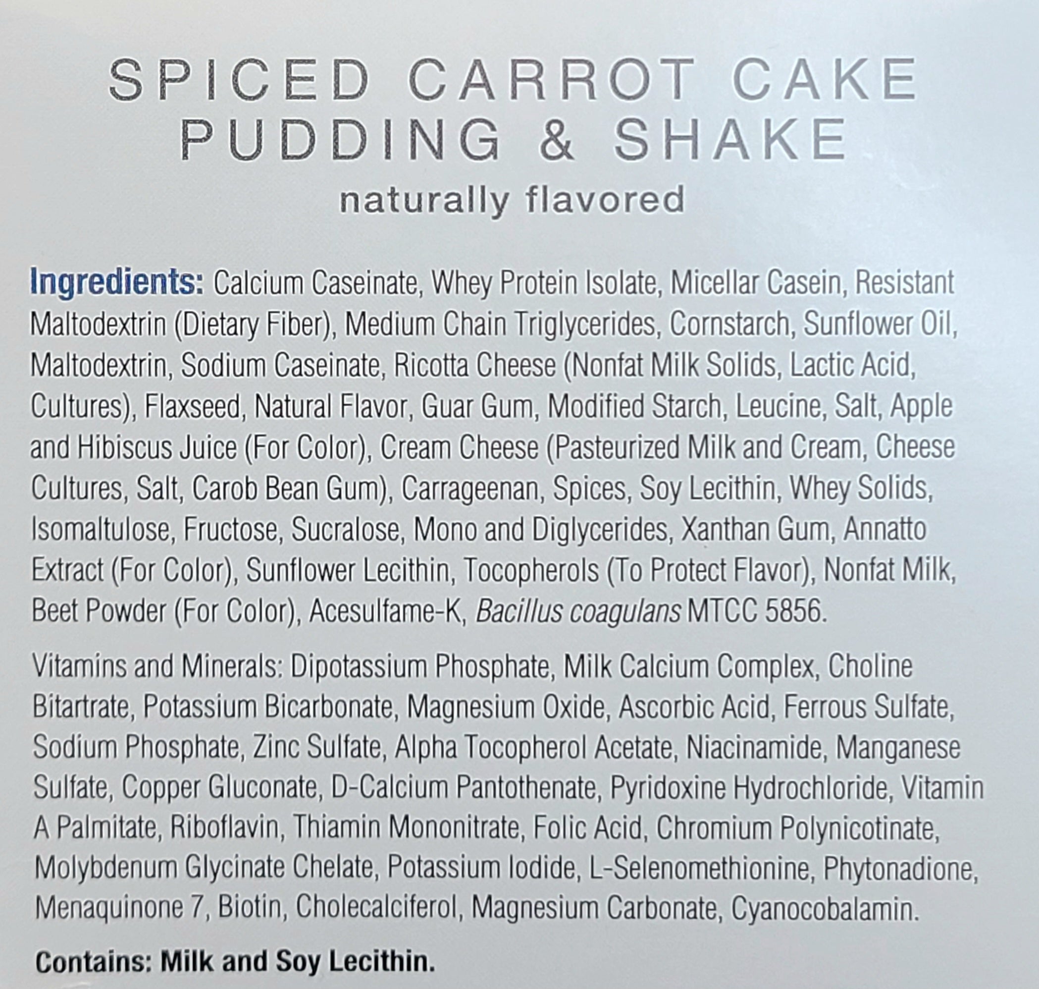Spiced Carrot Cake Shake - Numetra