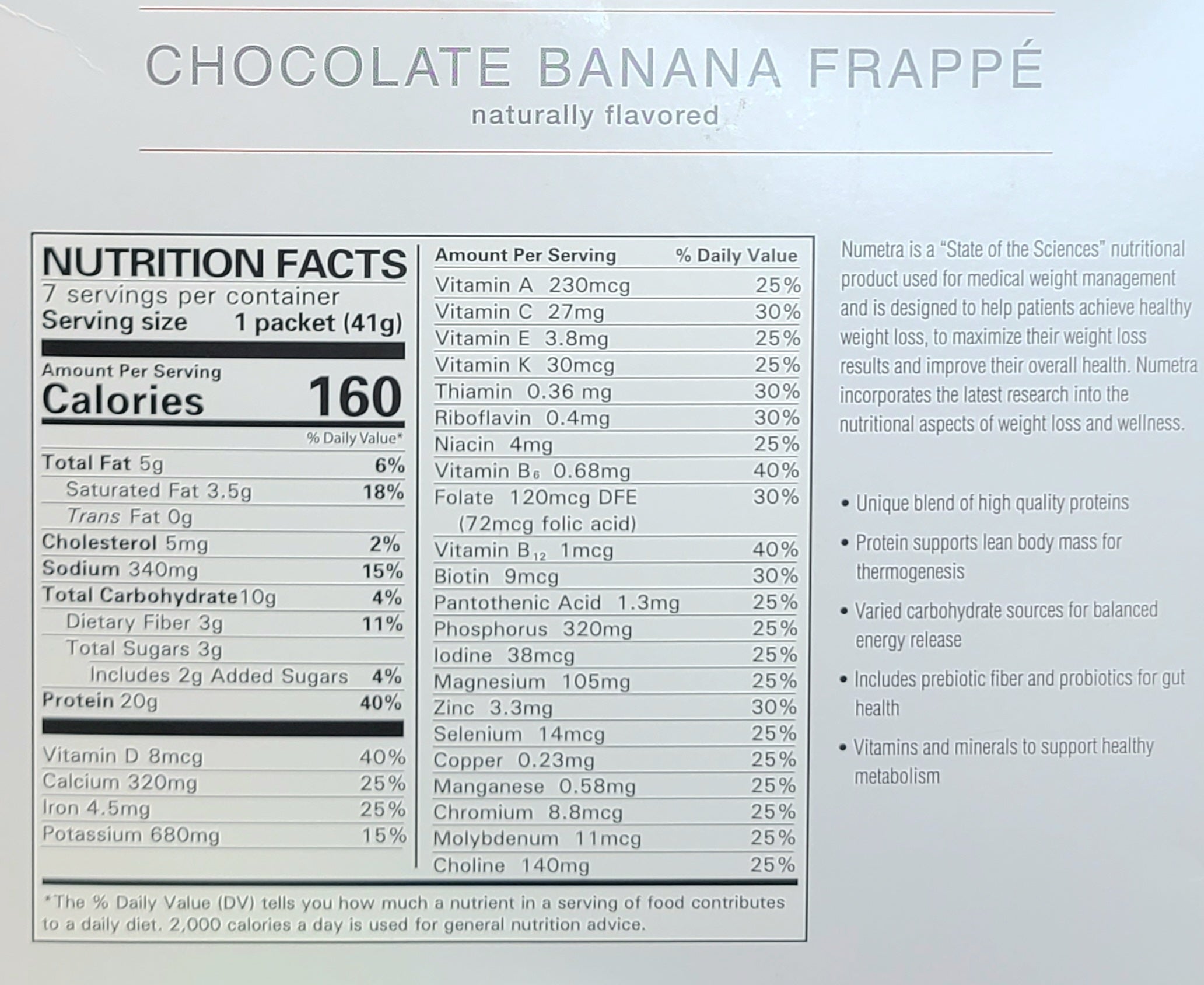 Chocolate Banana Frappe - Numetra