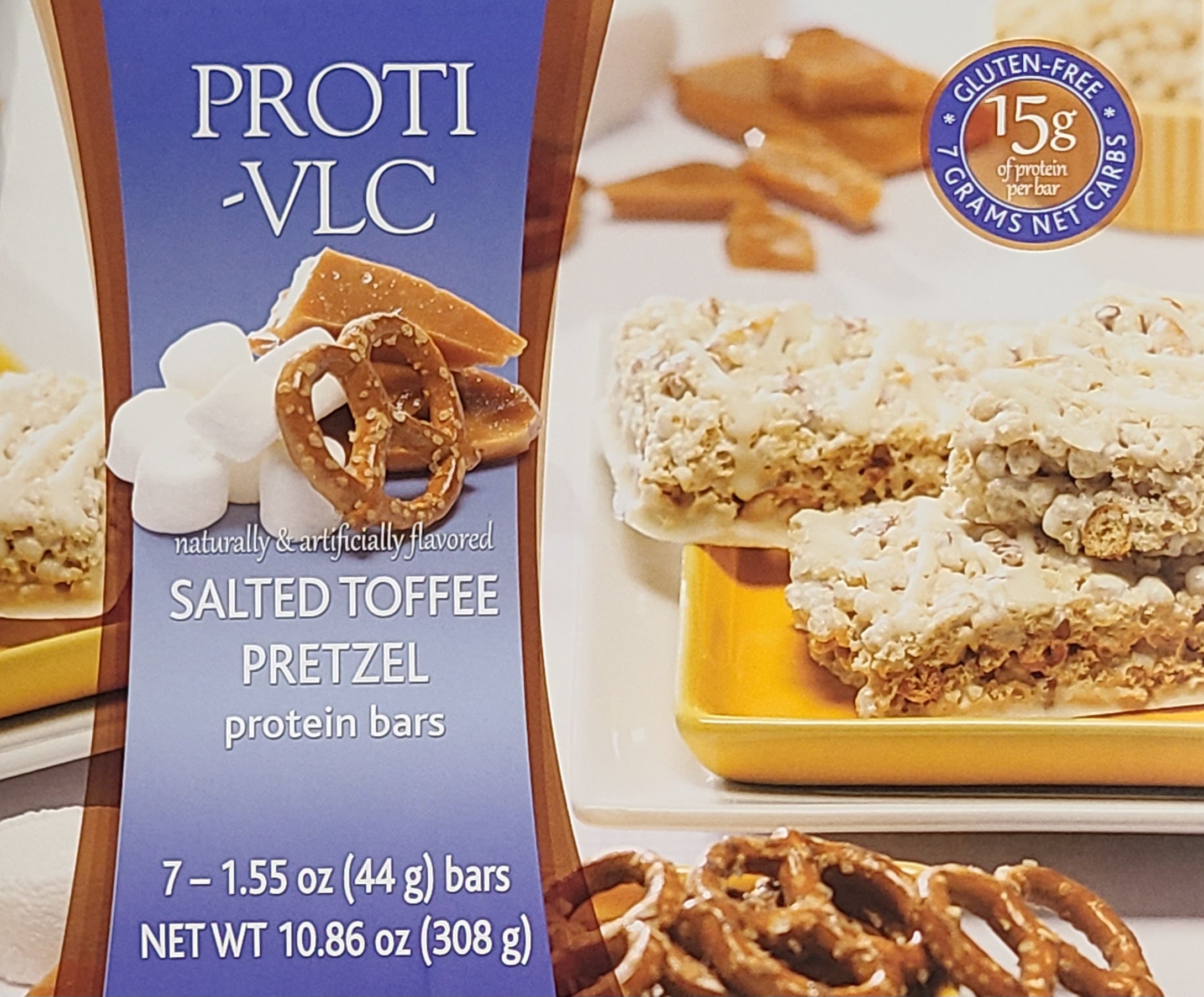 Salted Toffee Pretzel Bar - Proti-VLC