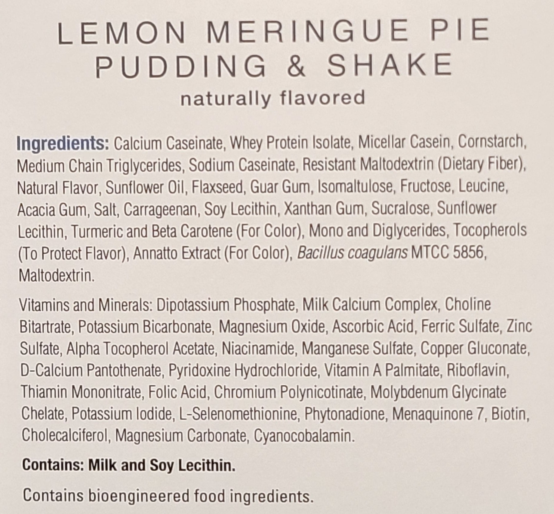 Lemon Meringue Pie Shake - Numetra