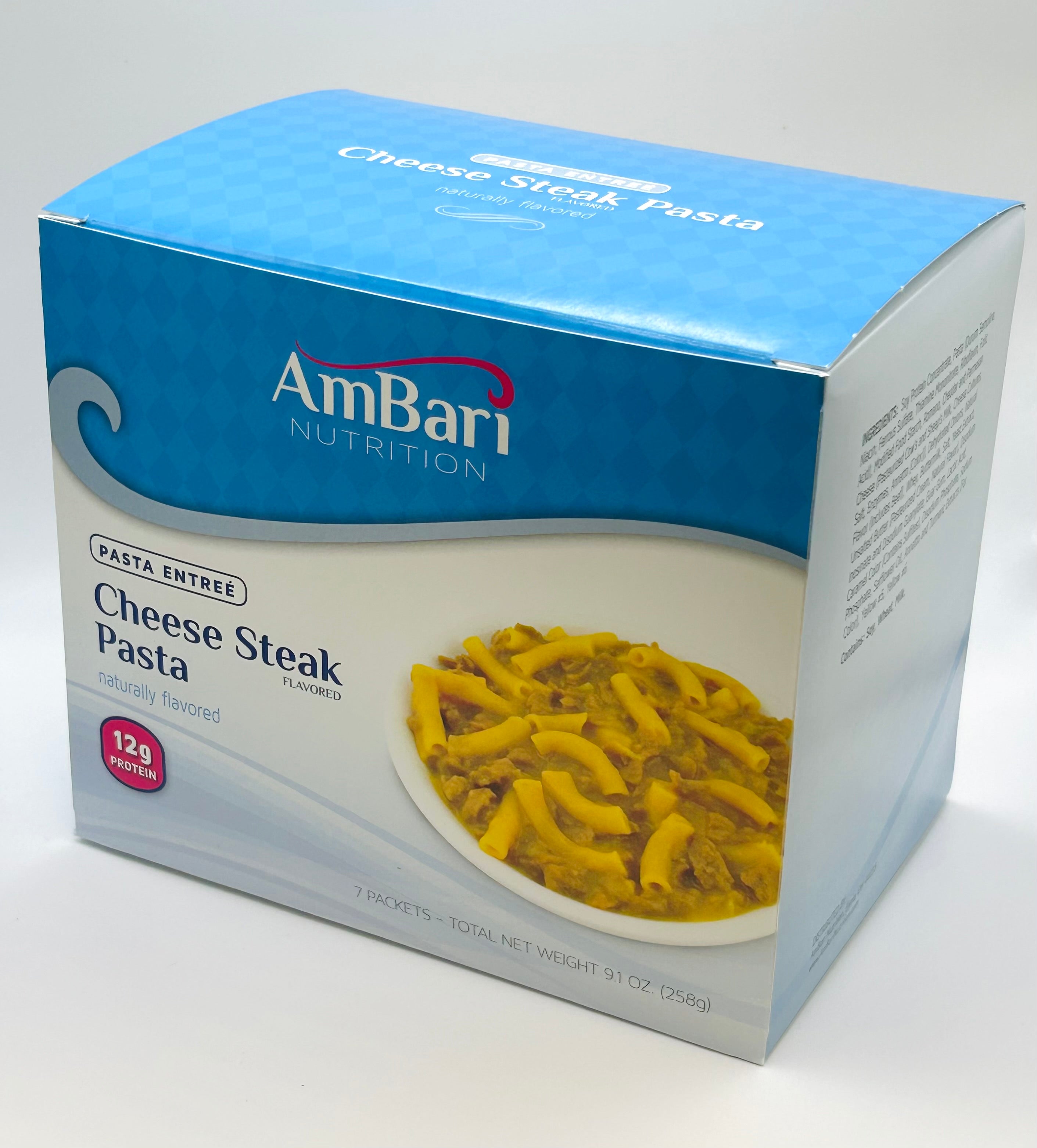 AmBari Nutrition CheeseSteak Pasta Meal 12g Protein