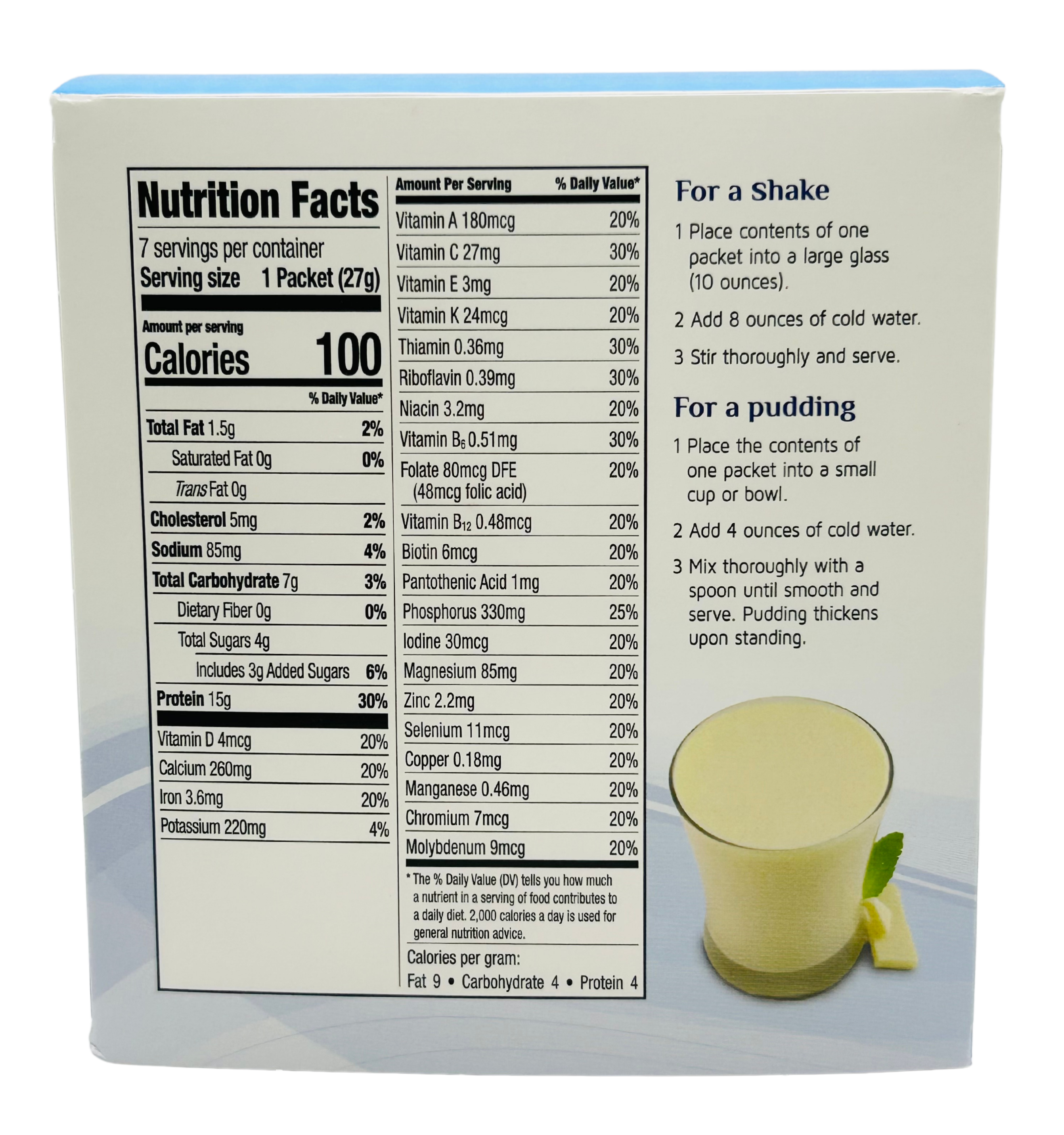 French Vanilla Shake Box Back