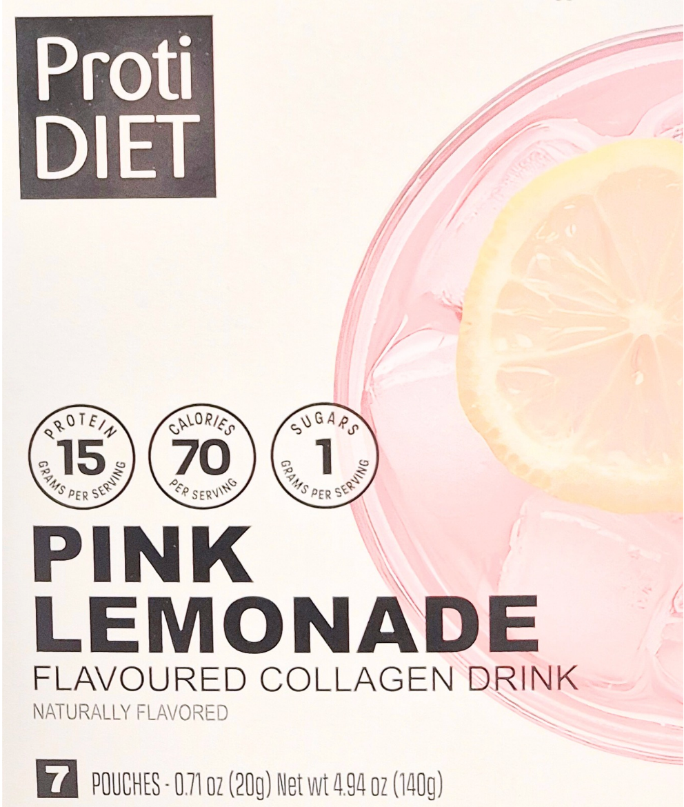 ProtiDiet Pink Lemonade Collagen Drink Pouches