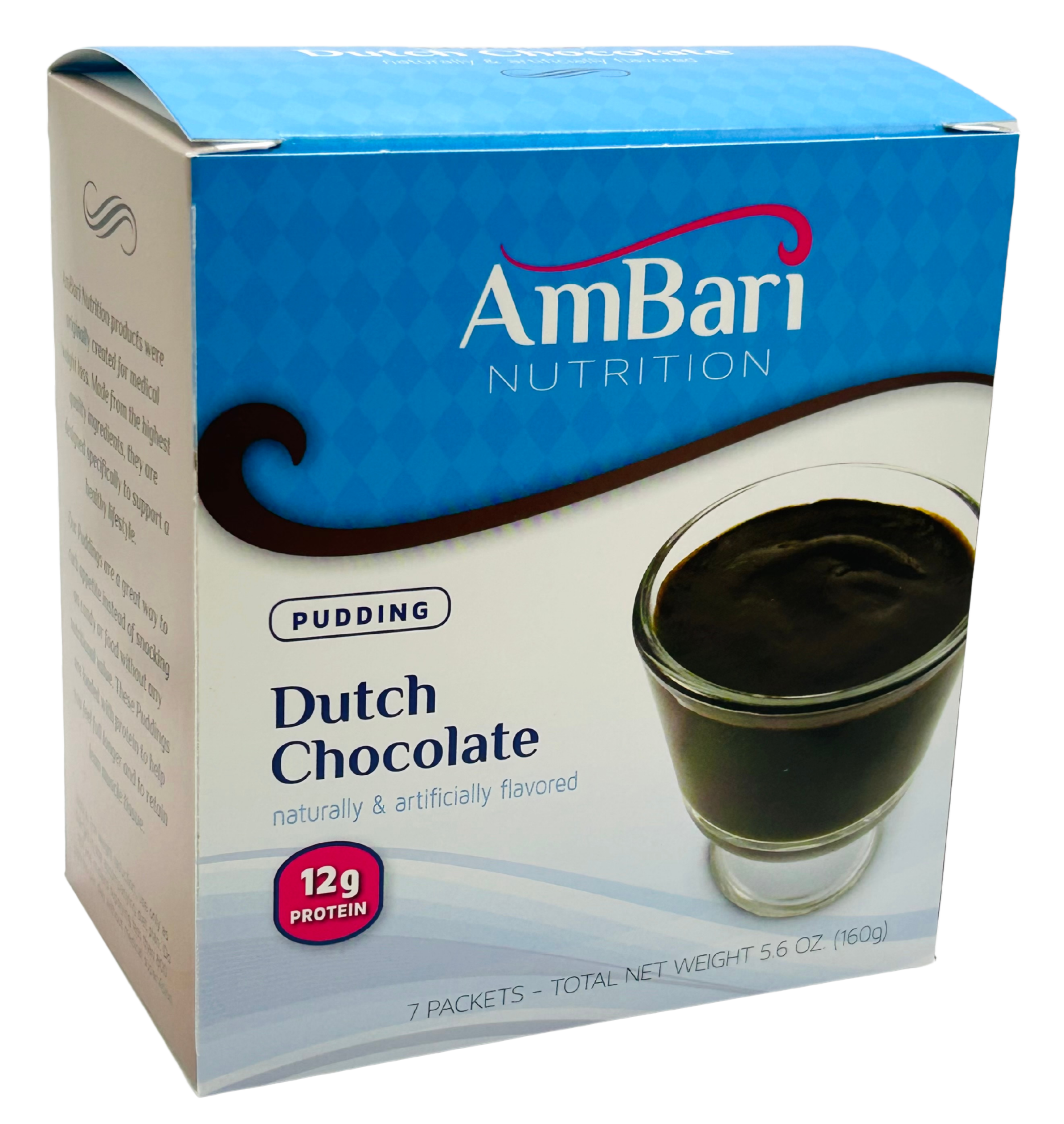 ambari nutrition dutch chocolate protein pudding box