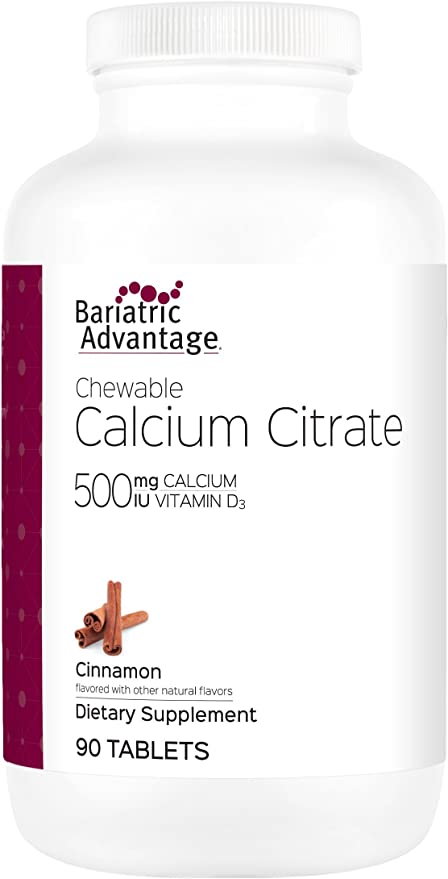 bariatric advantage calcium citrate chewable tablets 500mg