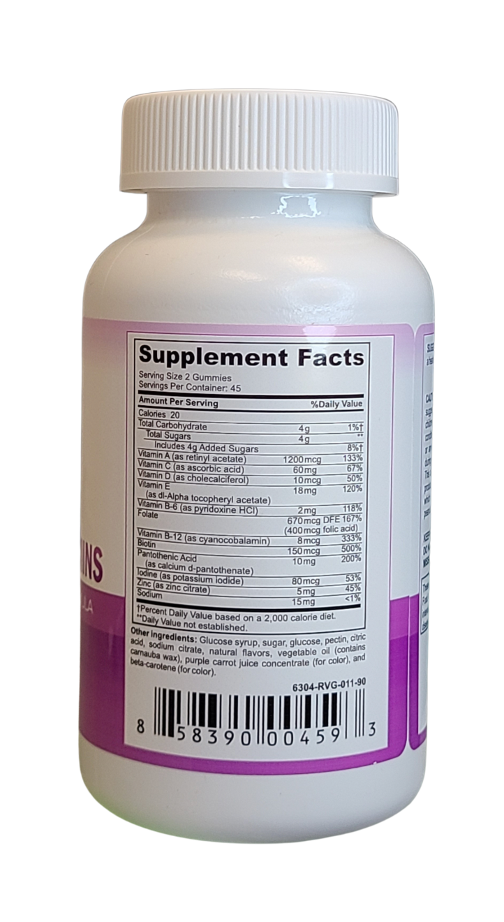 bariatric multivitamin gummy nutrition information