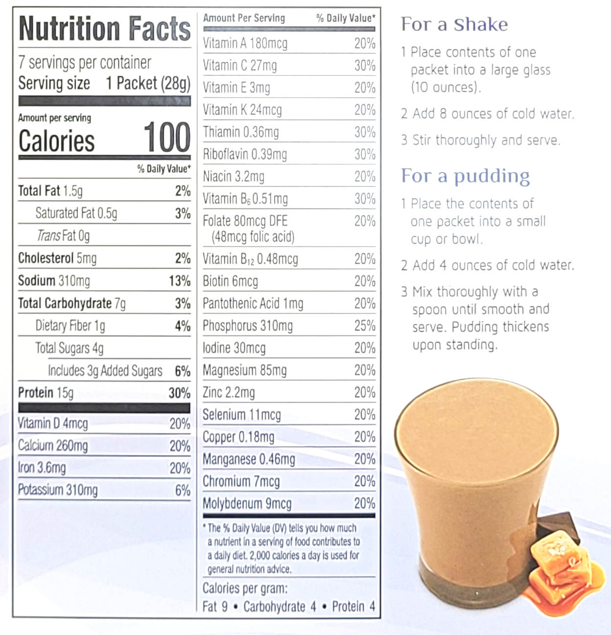 15g Chocolate Salted Caramel Protein Shake - New Direction Weight Loss