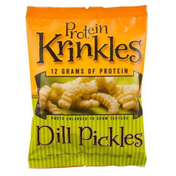dill pickle flavored protein krinkles bag