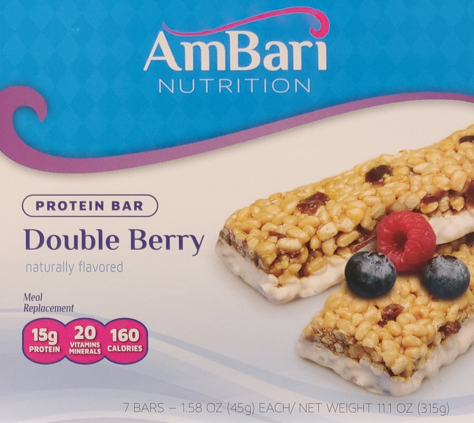 double berry protein bar box