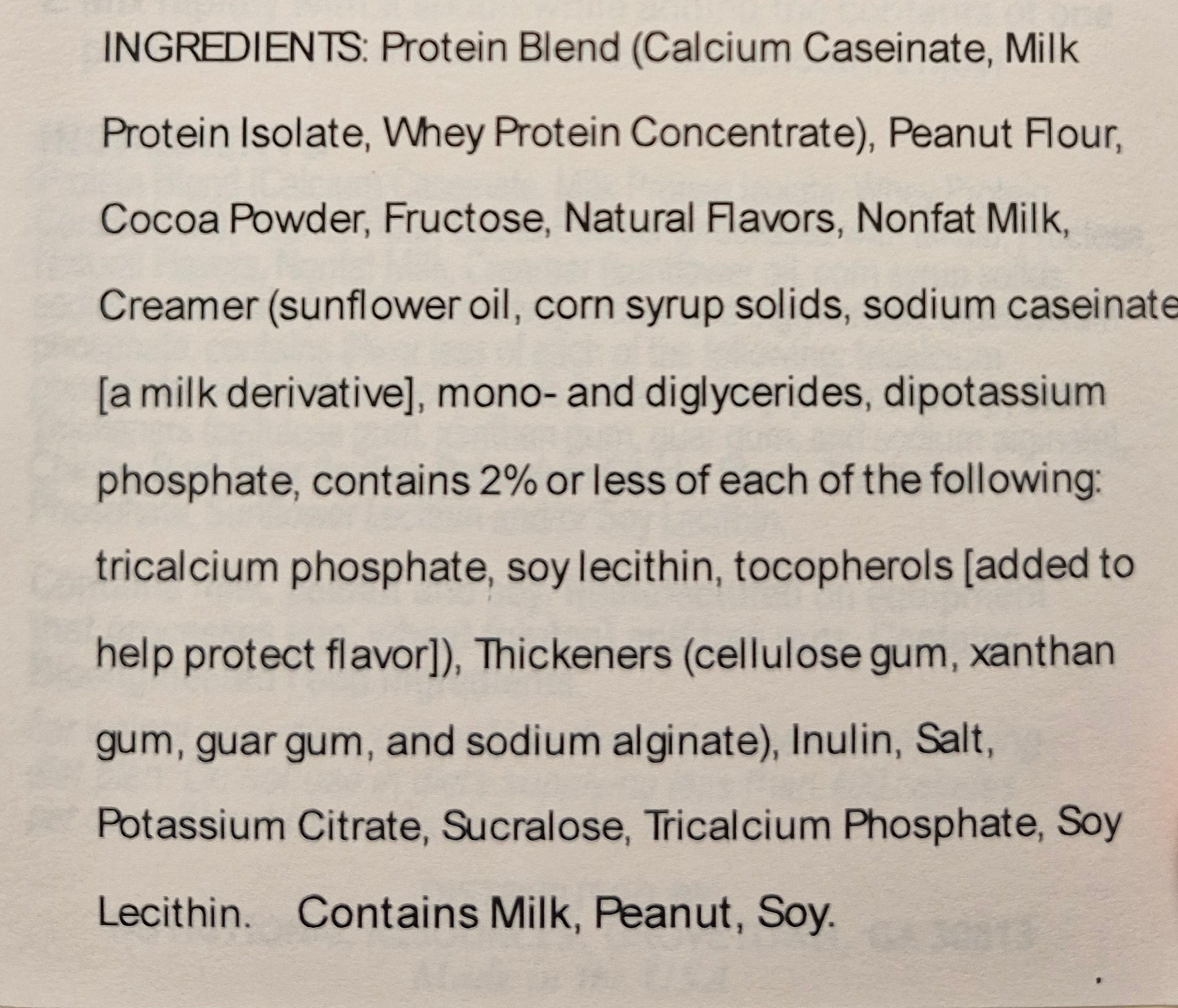 Chocolate Peanut Butter Shake