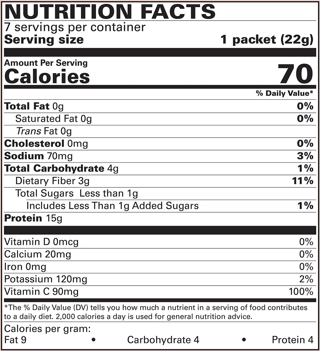 protein mixed berry nutrition facts