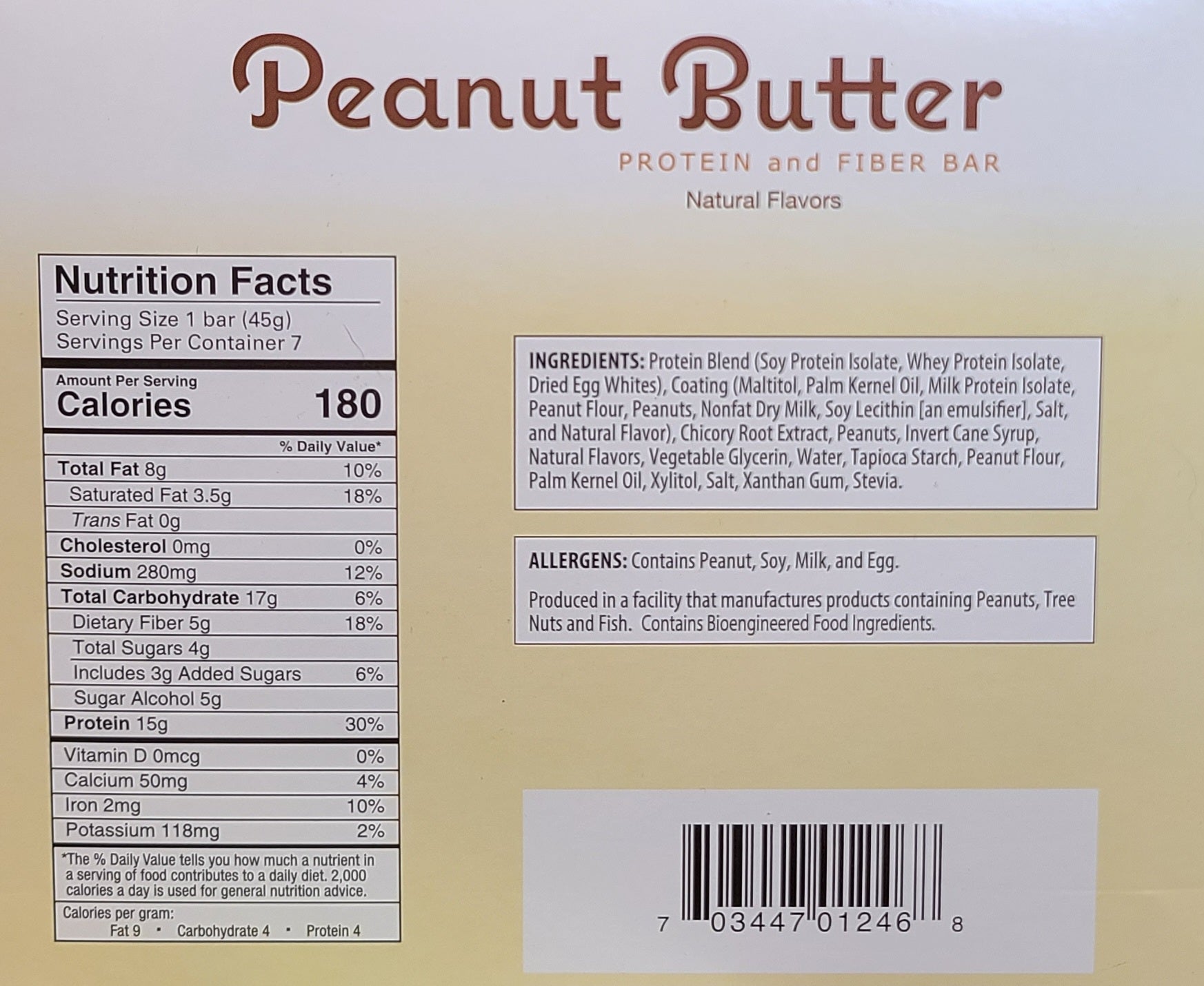 Divine Peanut Butter Bar