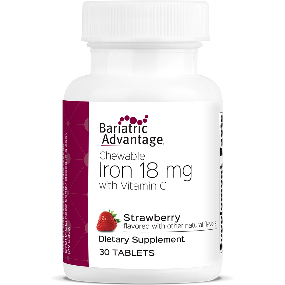 Iron Chewable 18mg Strawberry - Bariatric Advantage