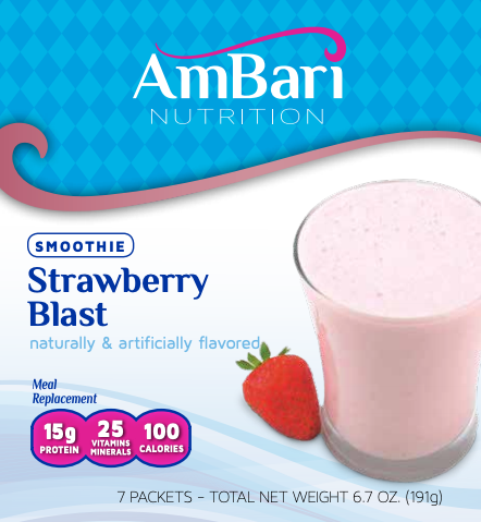 strawberry blast 15g protein smoothie