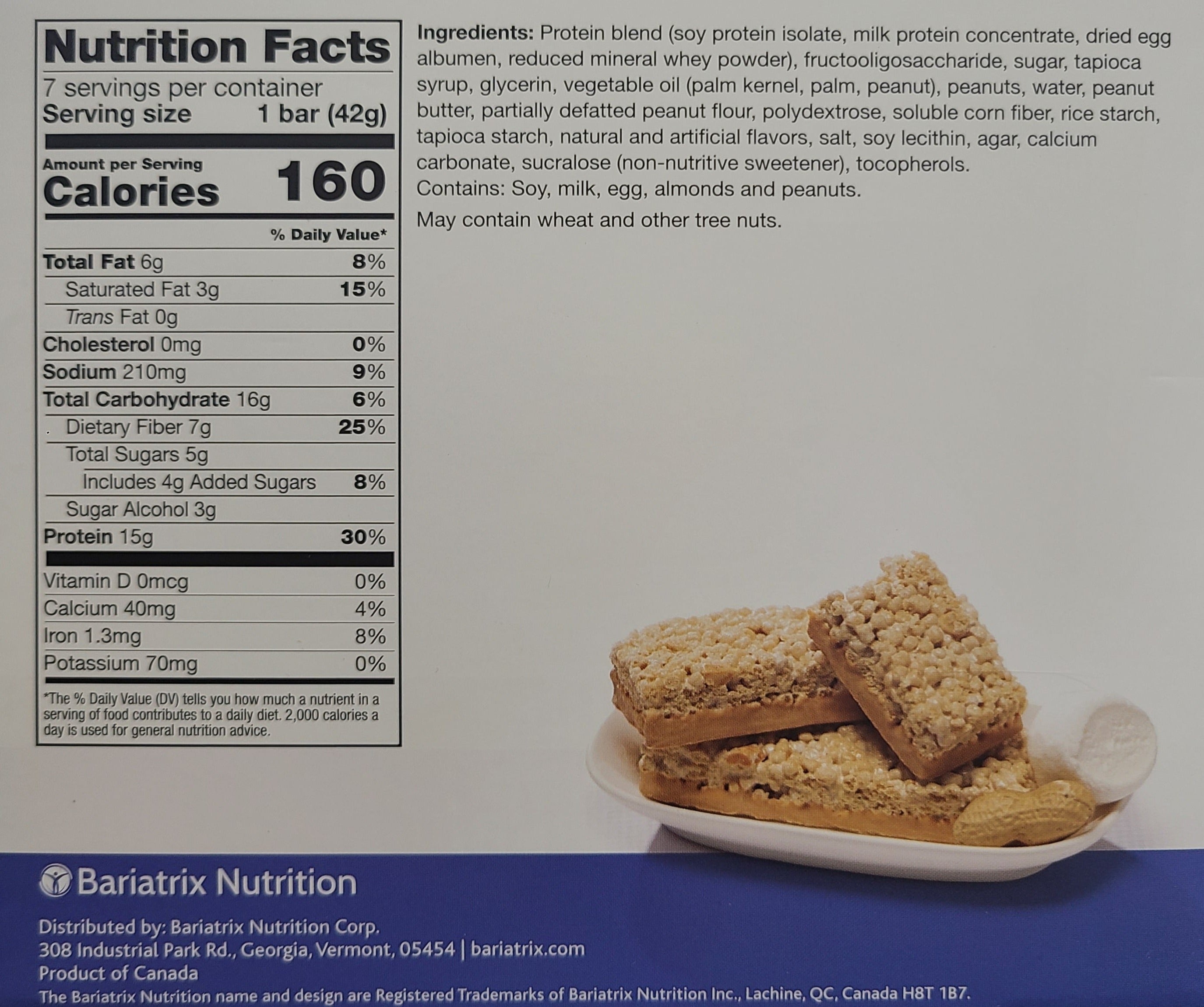 Proti-VLC Fluffy Nutter Protein Bar Ingredients