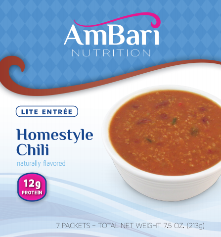 bariatric-friendly homestyle chili
