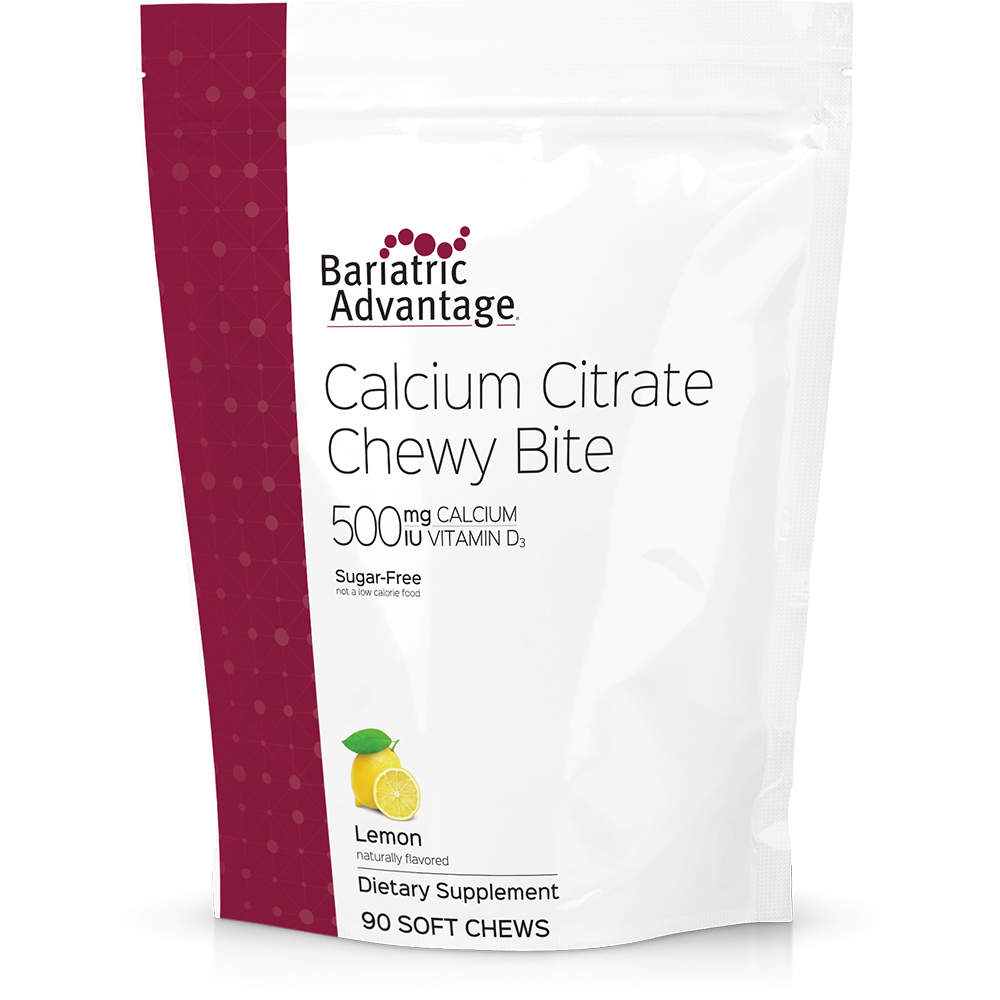 bariatric advantage calcium citrate chewy bites 500mg lemon