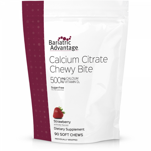 bariatric advantage calcium citrate chewy bites 500mg strawberry